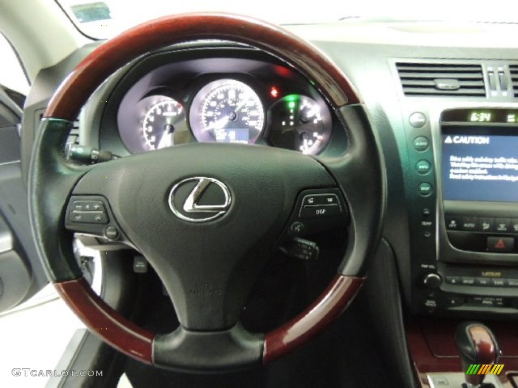 2008 Lexus GS 350 AWD Black Steering Wheel Photo #76295219