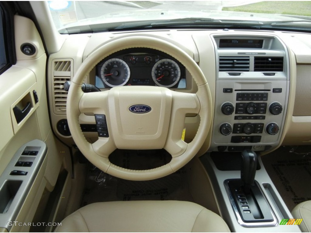 2008 Ford Escape XLT Camel Steering Wheel Photo #76295813