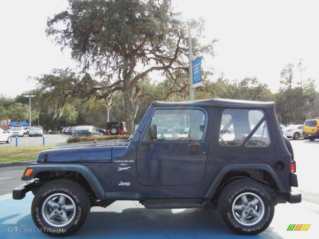 Dark Blue Pearl 1997 Jeep Wrangler Sport 4x4 Exterior Photo #76296017