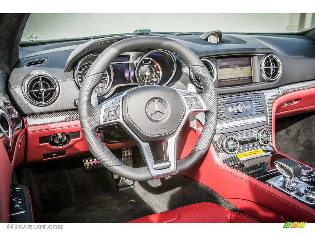 2013 Mercedes-Benz SL 63 AMG Roadster AMG Red/Black Dashboard Photo #76296705