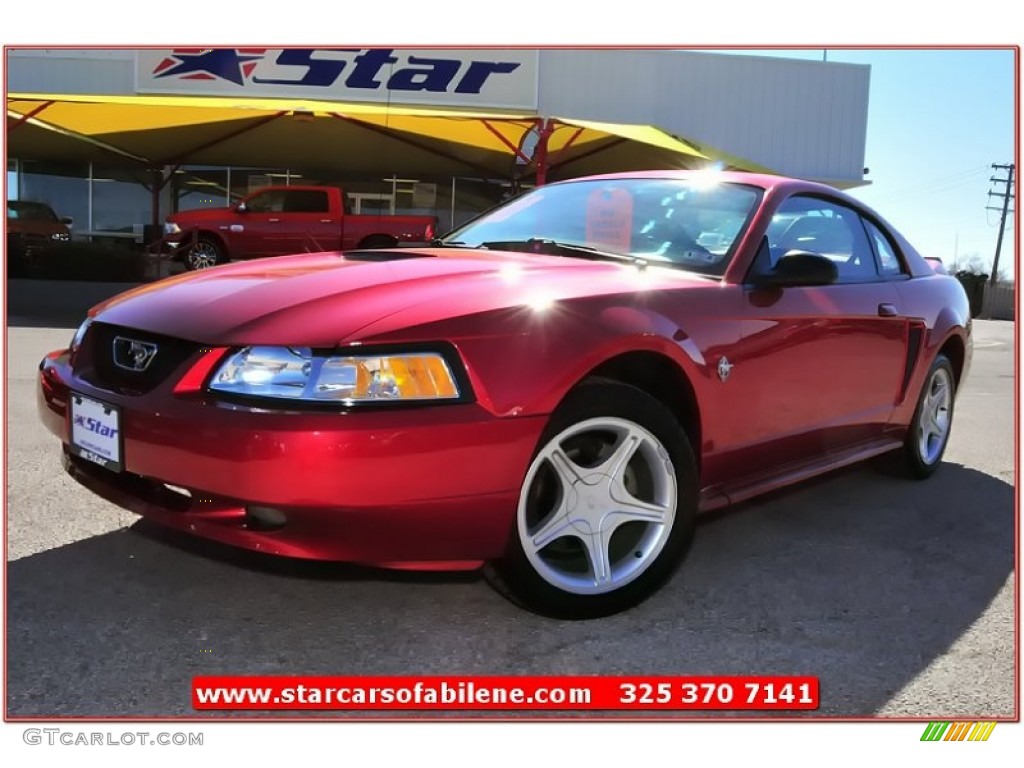 1999 Mustang GT Coupe - Laser Red Metallic / Light Graphite photo #1