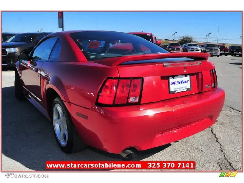1999 Mustang GT Coupe - Laser Red Metallic / Light Graphite photo #3