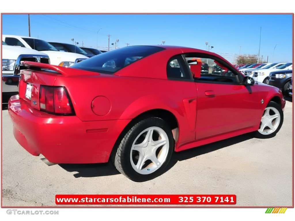 1999 Mustang GT Coupe - Laser Red Metallic / Light Graphite photo #6
