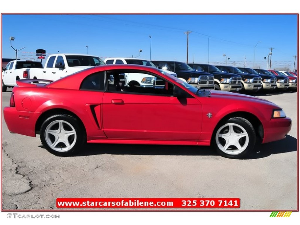 1999 Mustang GT Coupe - Laser Red Metallic / Light Graphite photo #7