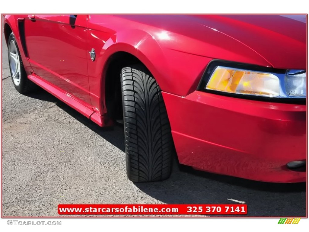 1999 Mustang GT Coupe - Laser Red Metallic / Light Graphite photo #9