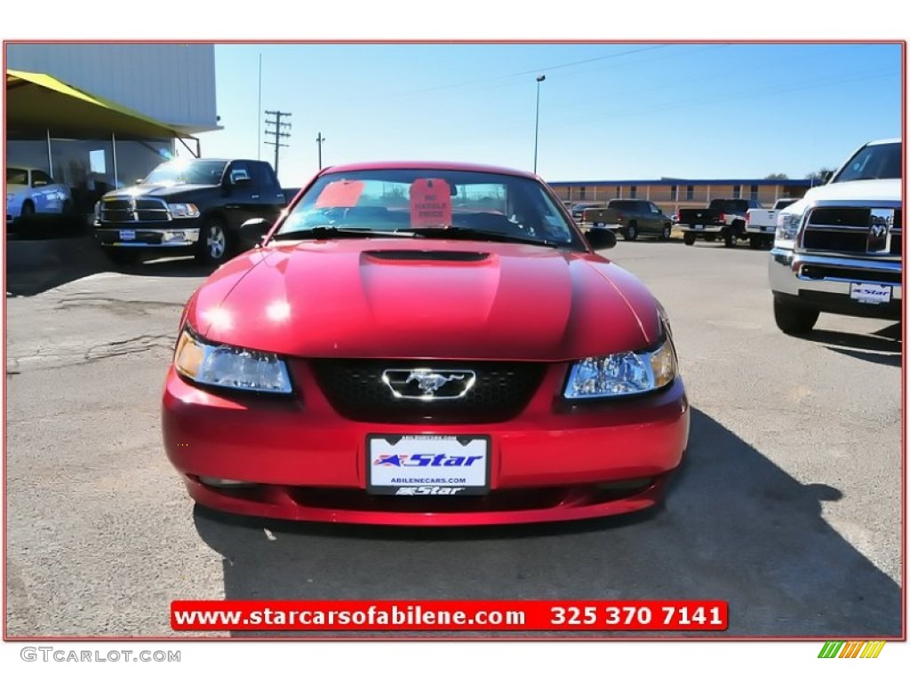 1999 Mustang GT Coupe - Laser Red Metallic / Light Graphite photo #10
