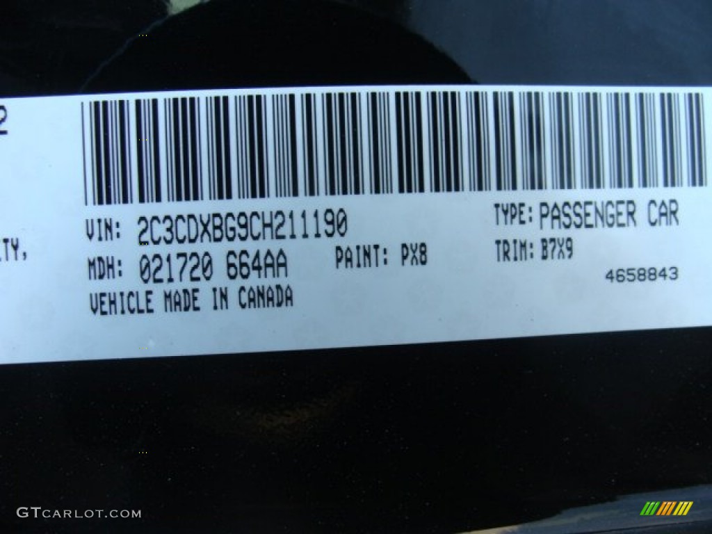 2012 Charger SE - Pitch Black / Black photo #15
