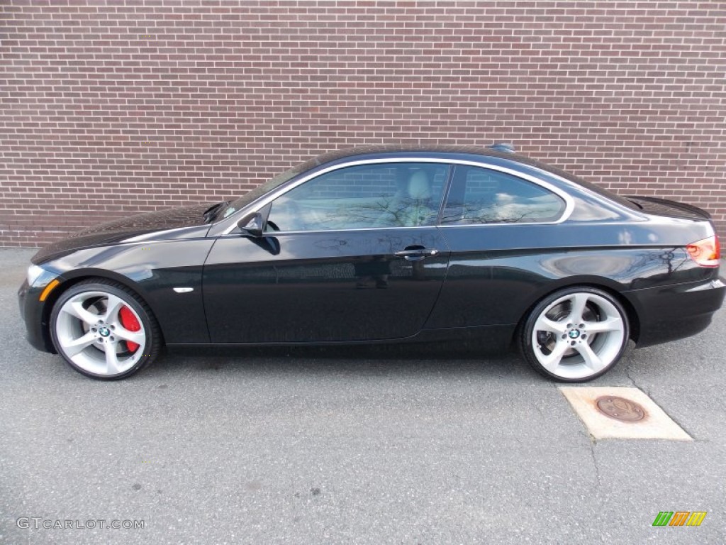 2008 3 Series 335i Coupe - Black Sapphire Metallic / Cream Beige photo #2