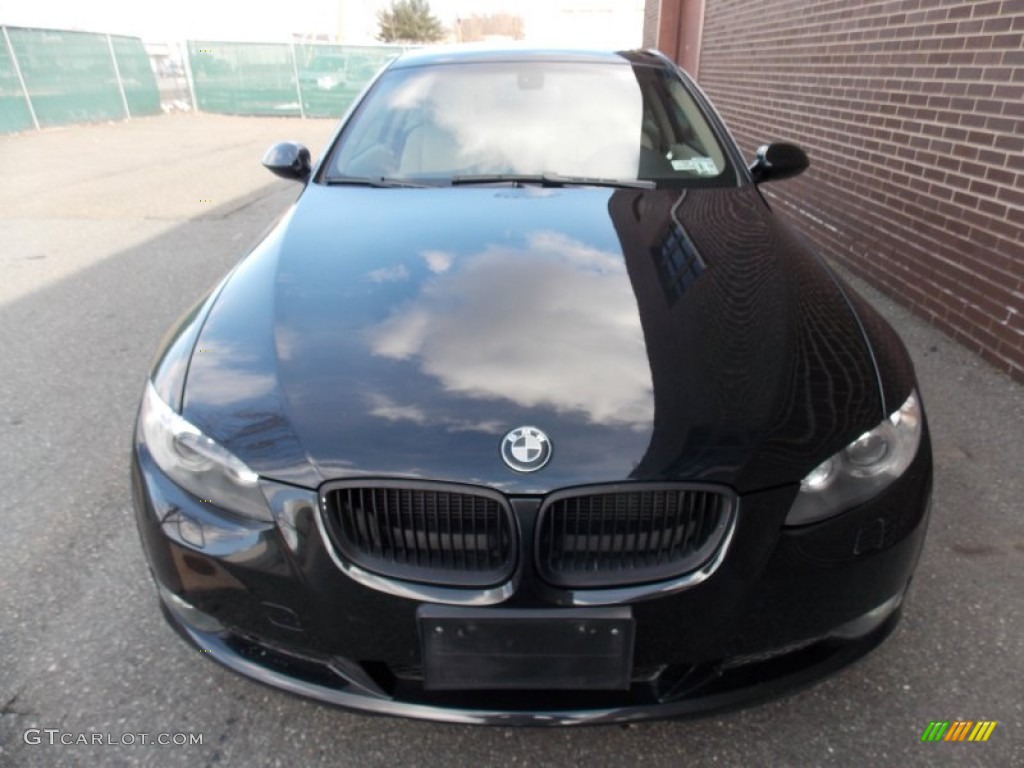 2008 3 Series 335i Coupe - Black Sapphire Metallic / Cream Beige photo #8