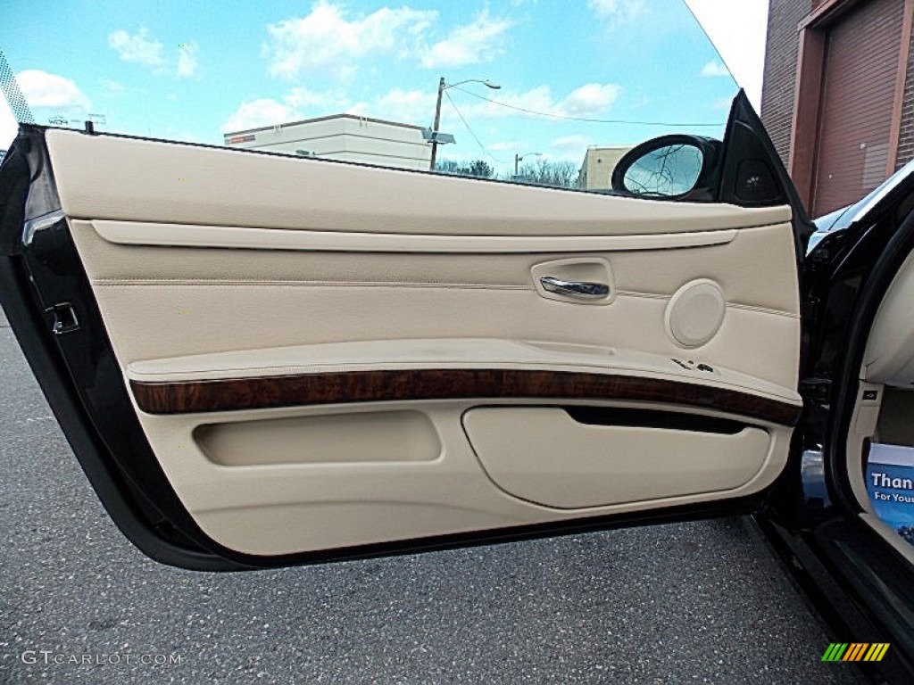 2008 BMW 3 Series 335i Coupe Cream Beige Door Panel Photo #76300529