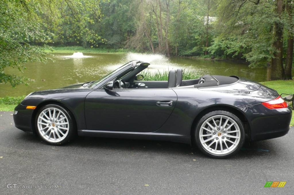 2005 911 Carrera Cabriolet - Atlas Grey Metallic / Black photo #10