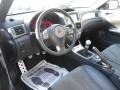 Graphite Gray Alcantara/Carbon Black Leather 2009 Subaru Impreza WRX STi Interior Color