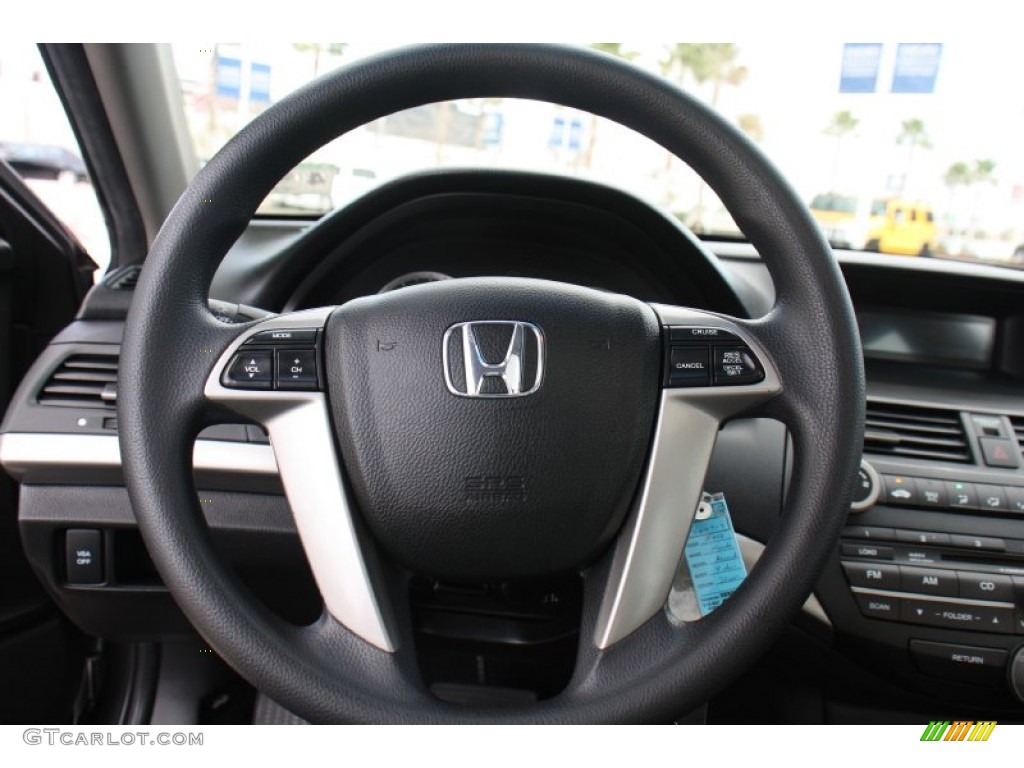 2008 Honda Accord EX Sedan Black Steering Wheel Photo #76301582