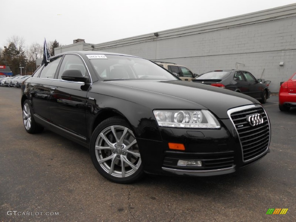 Phantom Black Pearl Effect 2010 Audi A6 3.0 TFSI quattro Sedan Exterior Photo #76302489