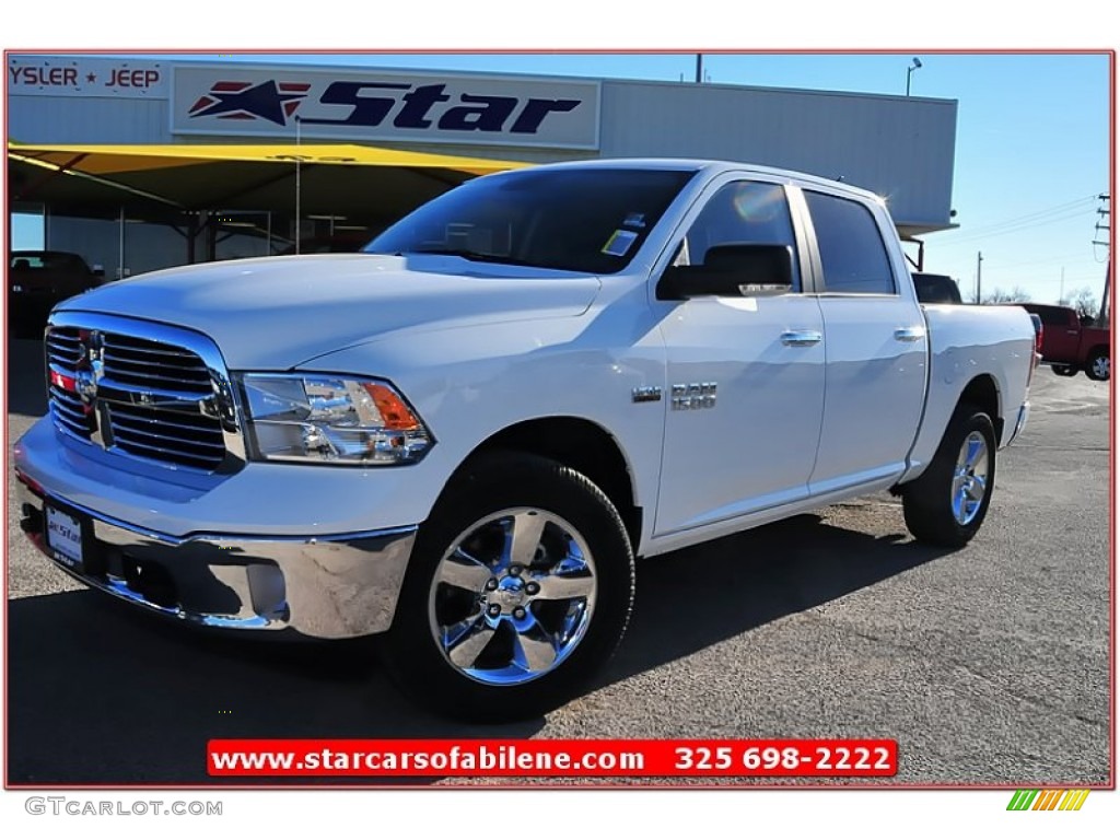 2013 1500 Lone Star Crew Cab 4x4 - Bright White / Canyon Brown/Light Frost Beige photo #1