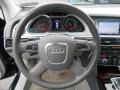 2010 Audi A6 Light Gray Interior Steering Wheel Photo