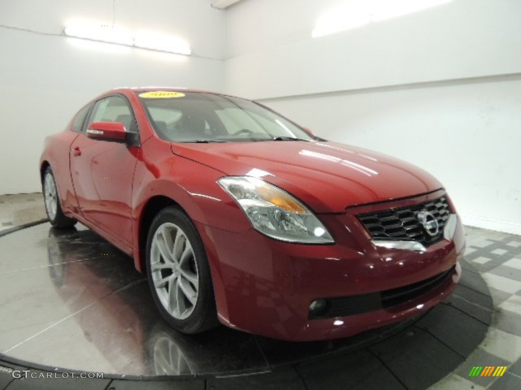2009 Altima 3.5 SE Coupe - Code Red Metallic / Charcoal photo #1