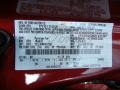 RR: Ruby Red 2013 Ford Focus Titanium Hatchback Color Code