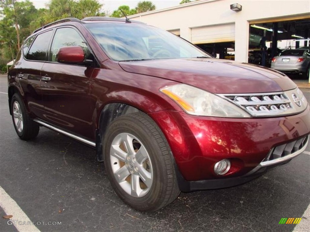 2006 Murano SL - Sunset Red Pearl Metallic / Cafe Latte photo #4