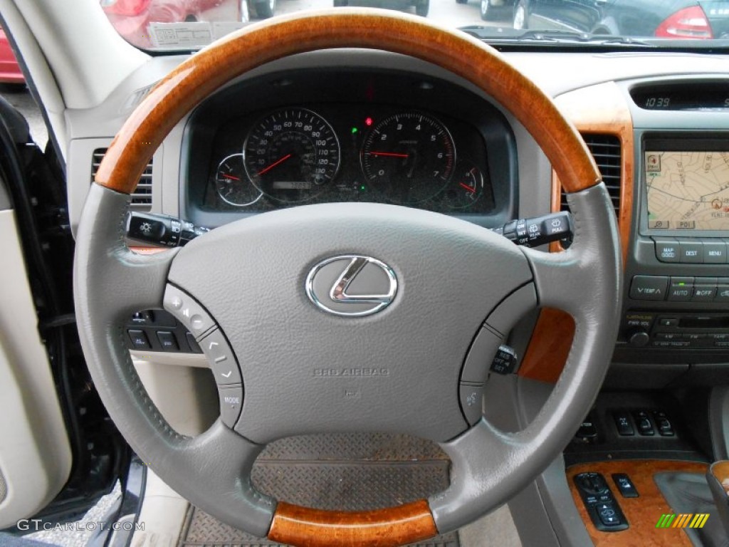 2003 Lexus GX 470 Ivory Steering Wheel Photo #76304951