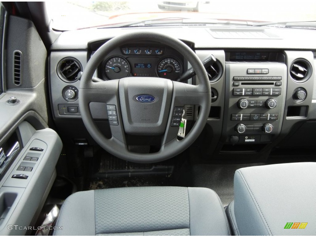 2013 Ford F150 STX SuperCab Steel Gray Dashboard Photo #76305000