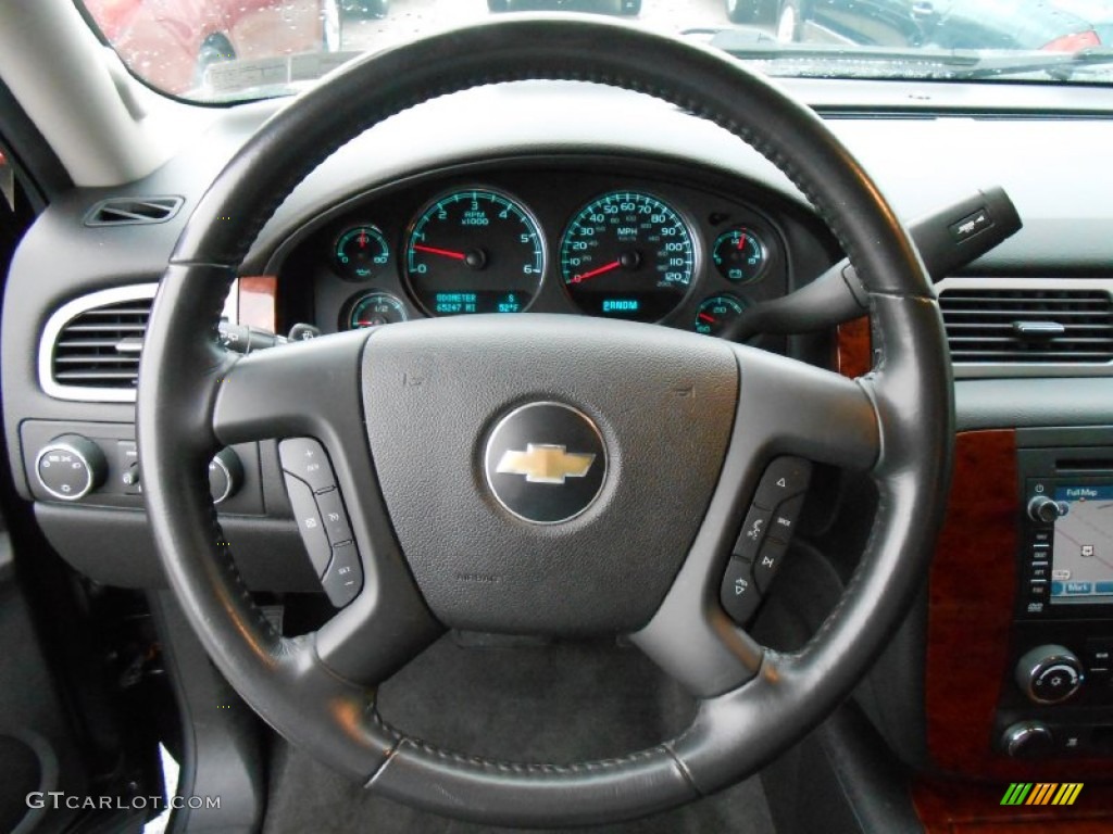 2009 Chevrolet Tahoe LT 4x4 Ebony Steering Wheel Photo #76305488