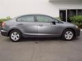 2013 Polished Metal Metallic Honda Civic LX Sedan  photo #2