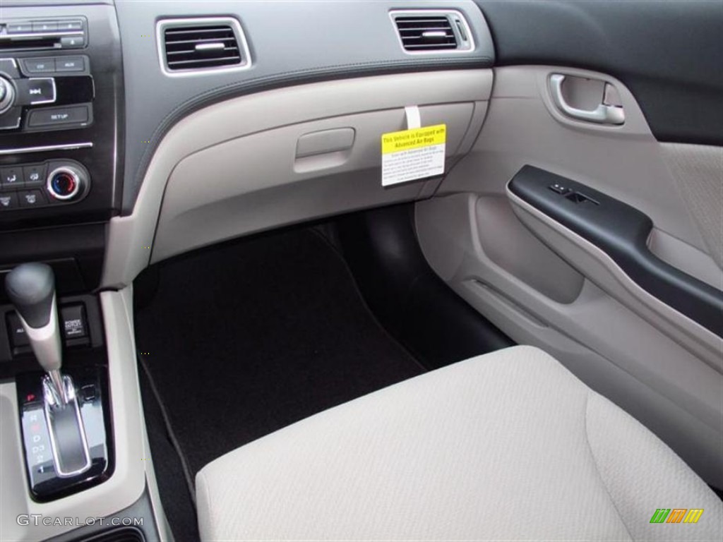 2013 Civic LX Sedan - Polished Metal Metallic / Gray photo #7