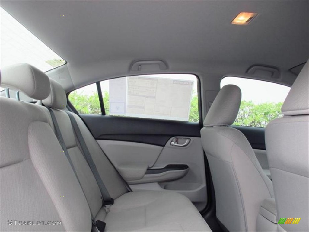 2013 Civic LX Sedan - Polished Metal Metallic / Gray photo #8