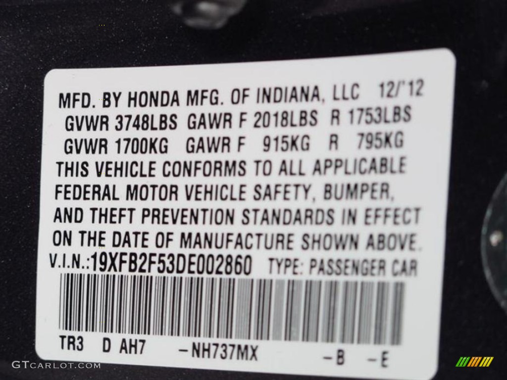2013 Civic LX Sedan - Polished Metal Metallic / Gray photo #10
