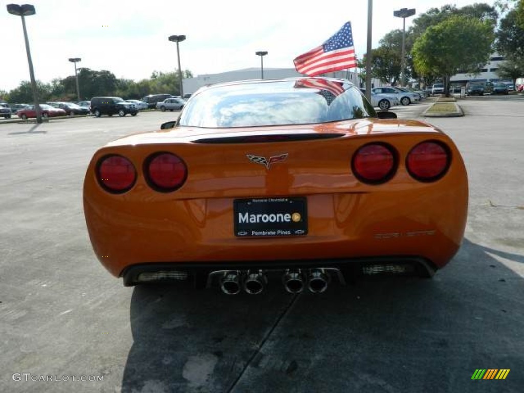 2007 Corvette Coupe - Atomic Orange Metallic / Ebony photo #4