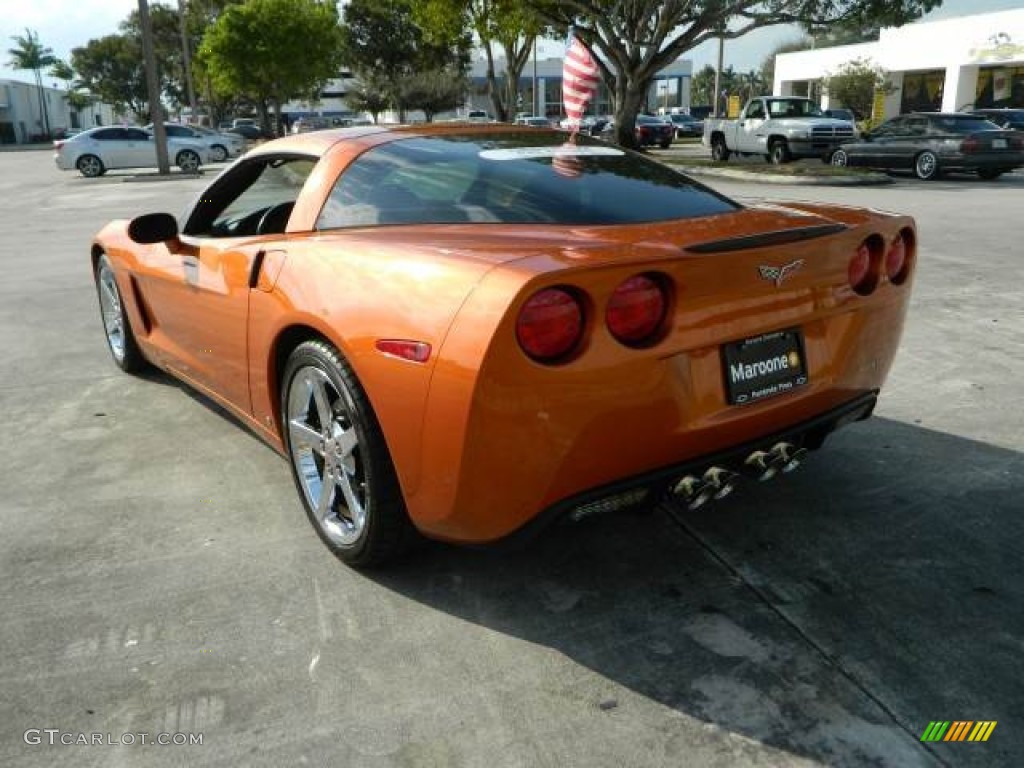 2007 Corvette Coupe - Atomic Orange Metallic / Ebony photo #5