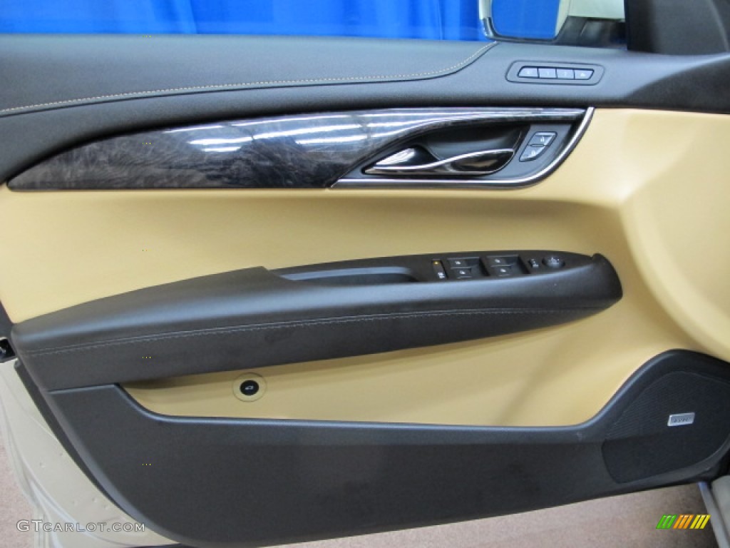 2013 Cadillac ATS 2.0L Turbo Premium Caramel/Jet Black Accents Door Panel Photo #76307783