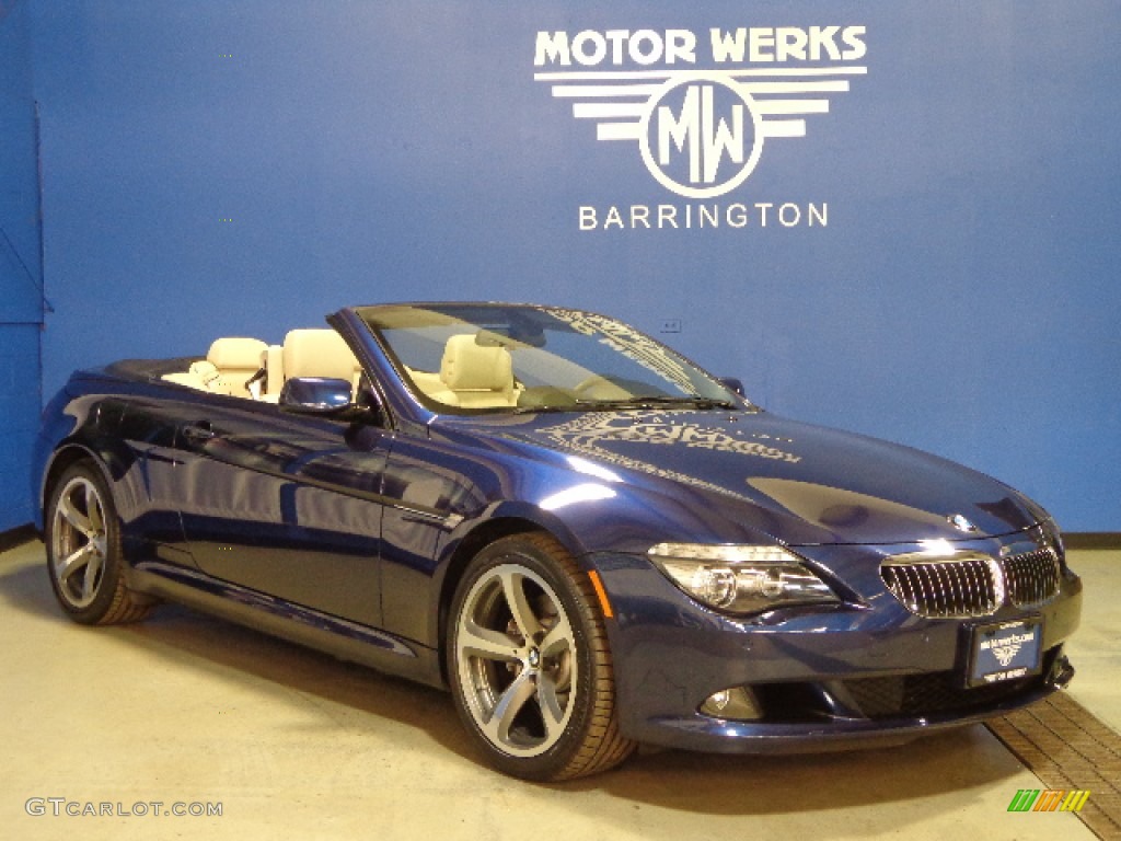 2008 6 Series 650i Convertible - Deep Sea Blue Metallic / Cream Beige photo #1