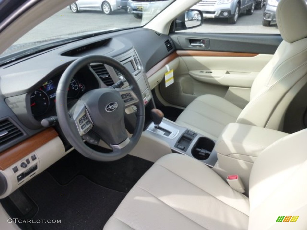 Warm Ivory Leather Interior 2013 Subaru Outback 2.5i Limited Photo #76307991