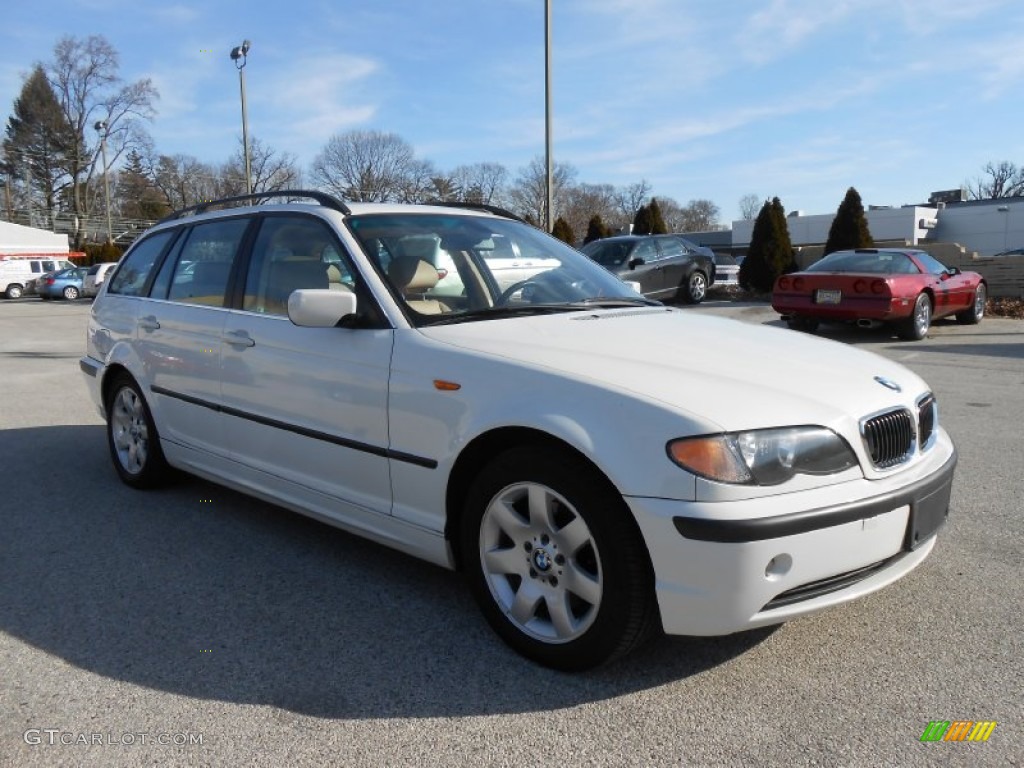 2004 3 Series 325i Wagon - Alpine White / Sand photo #3