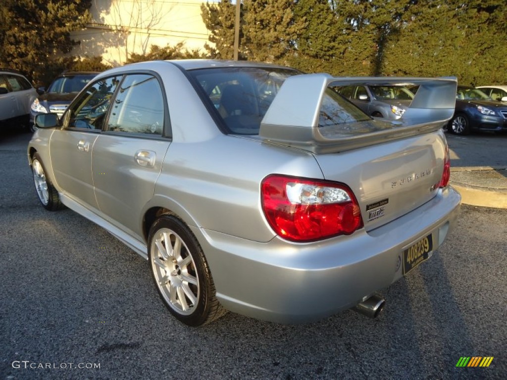 2005 Impreza WRX STi - Crystal Grey Metallic / Black/Blue Ecsaine photo #5