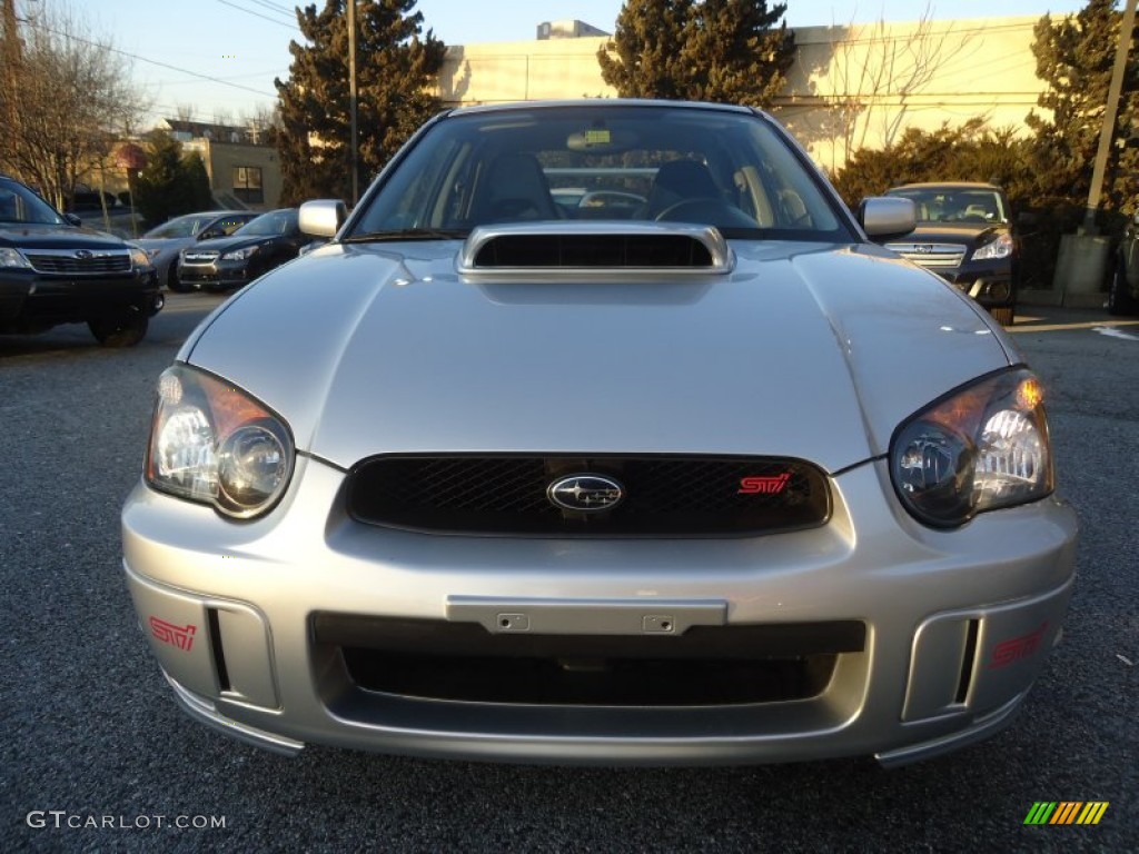 2005 Impreza WRX STi - Crystal Grey Metallic / Black/Blue Ecsaine photo #9