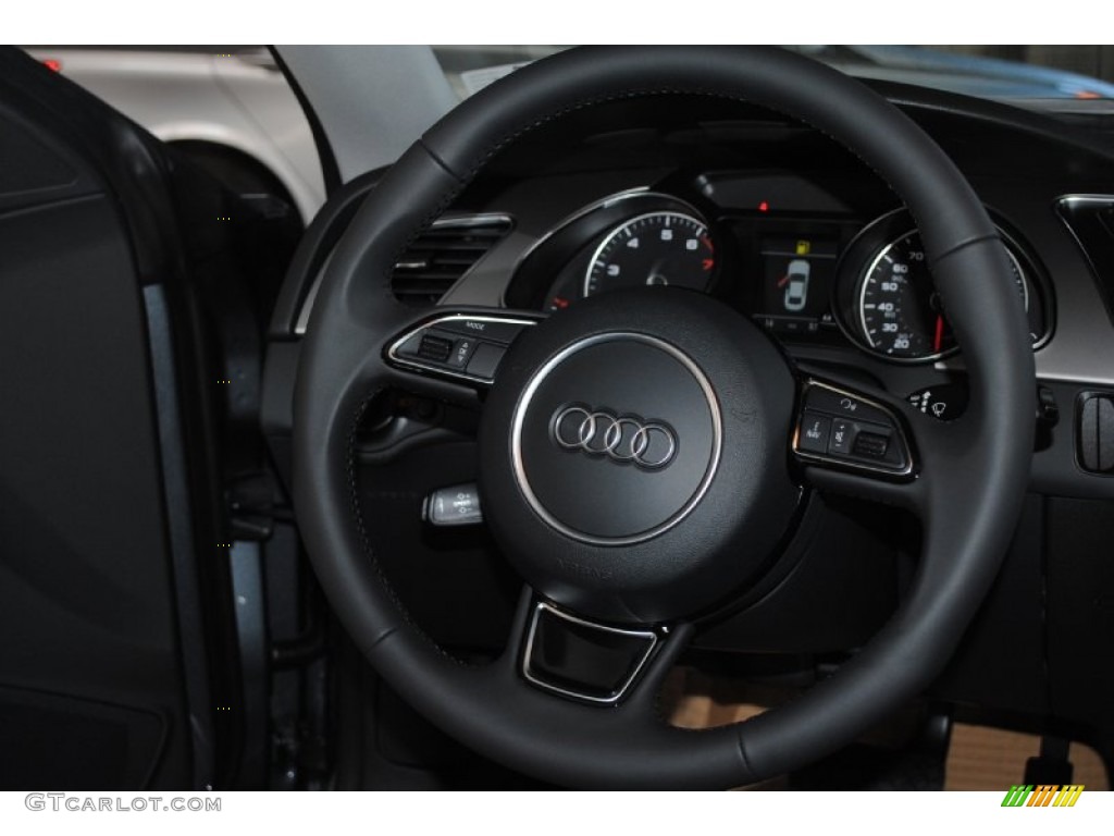2013 Audi A5 2.0T quattro Coupe Black Steering Wheel Photo #76309161