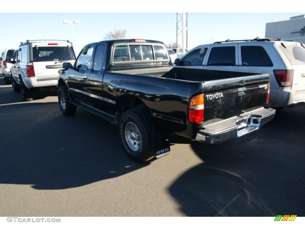 1999 Tacoma SR5 Extended Cab 4x4 - Black Metallic / Oak photo #3