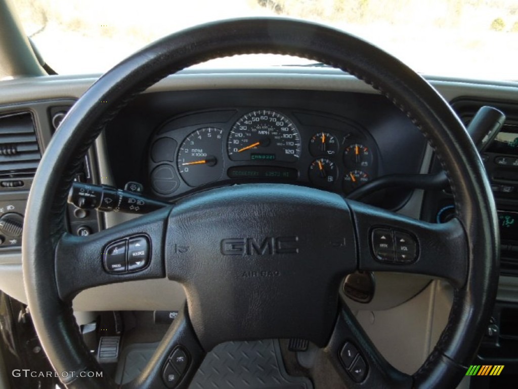 2005 Sierra 1500 SLT Extended Cab 4x4 - Onyx Black / Pewter photo #16