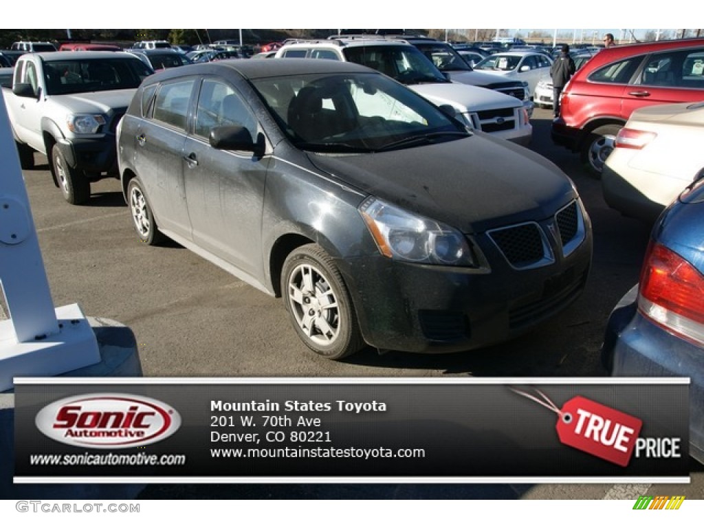 Jet Black Metallic Pontiac Vibe