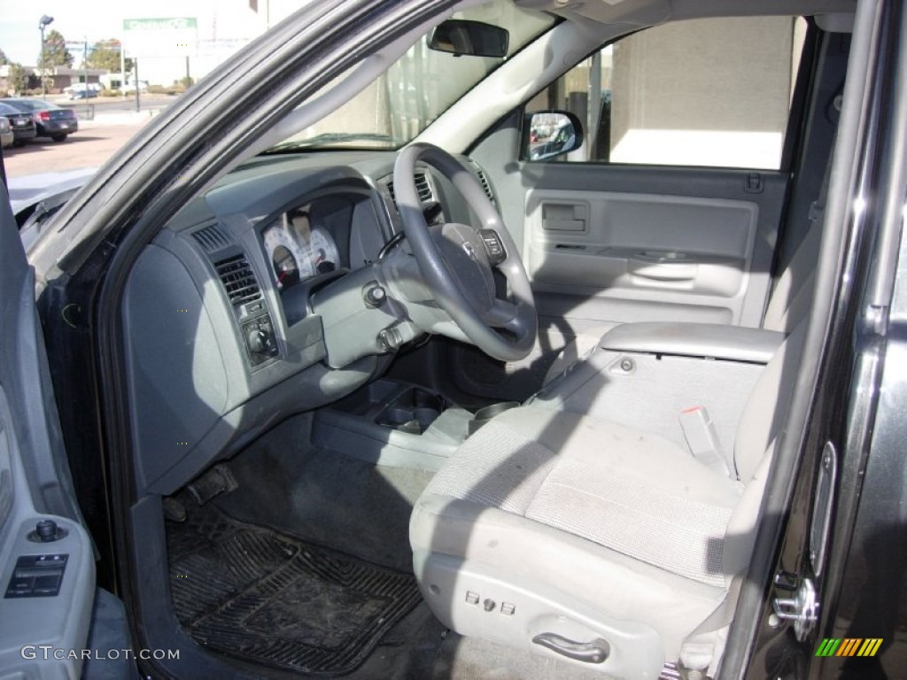 Medium Slate Gray Interior 2007 Dodge Dakota SLT Club Cab 4x4 Photo #76313132