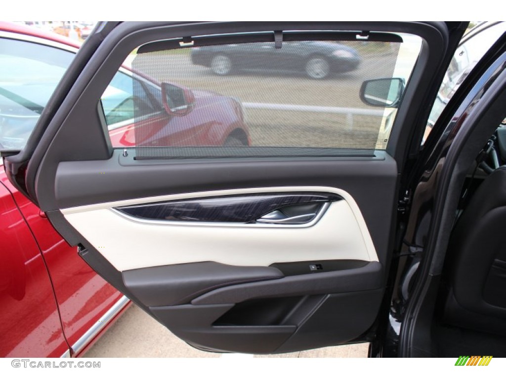 2013 Cadillac XTS Platinum FWD Jet Black/Light Wheat Opus Full Leather Door Panel Photo #76313790