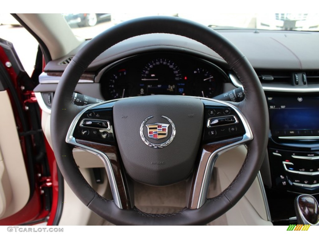 2013 Cadillac XTS Luxury FWD Shale/Cocoa Steering Wheel Photo #76314150