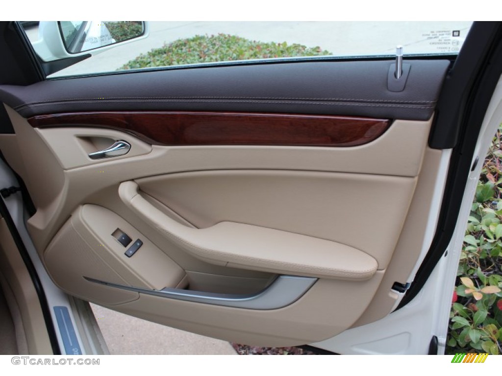 2013 Cadillac CTS 3.6 Sedan Cashmere/Ebony Door Panel Photo #76314647