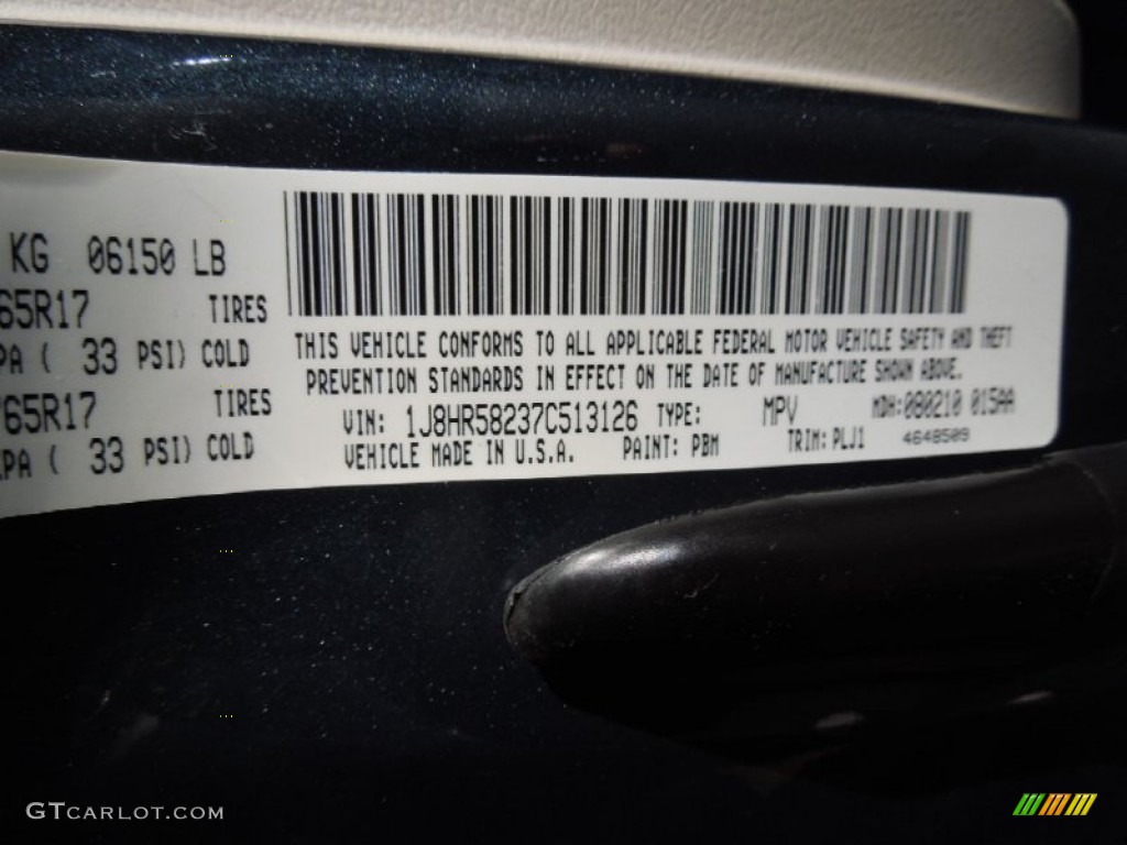 2007 Jeep Grand Cherokee Limited 4x4 Color Code Photos