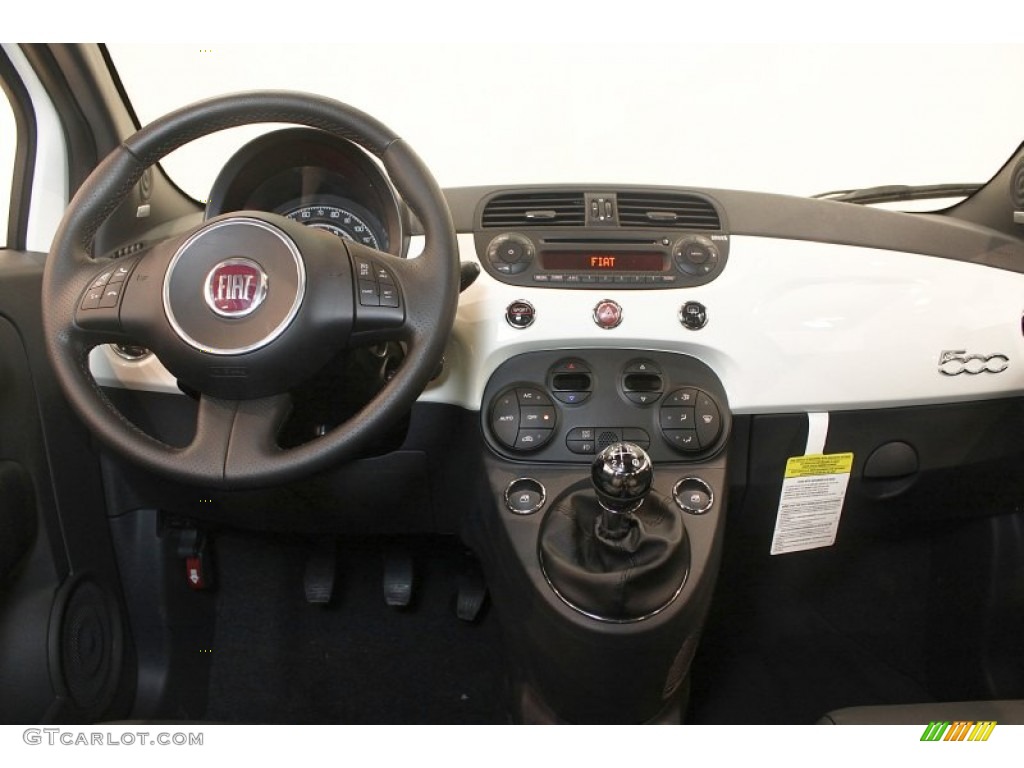 2012 Fiat 500 Sport Sport Tessuto Nero/Nero (Black/Black) Dashboard Photo #76317492