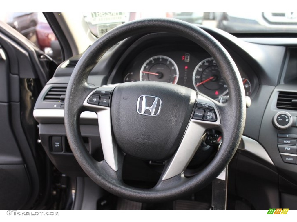 2010 Honda Accord EX Sedan Black Steering Wheel Photo #76318688