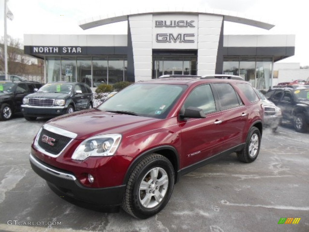 2008 Acadia SLE AWD - Red Jewel / Ebony photo #1